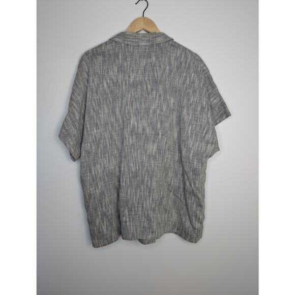 Eileen Fisher Cotton Linen Slub Oversized Boxy Jacket in Dark Pearl - Picture 8 of 8